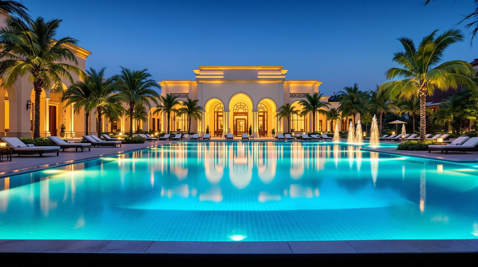 Resort-style swimming pool and clubhouse